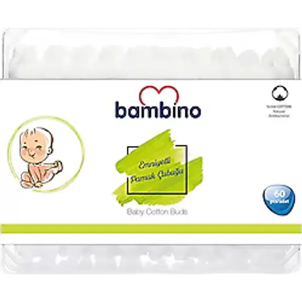 Bambino Cotton Emniyetli Kulak Çubuğu 60'lı