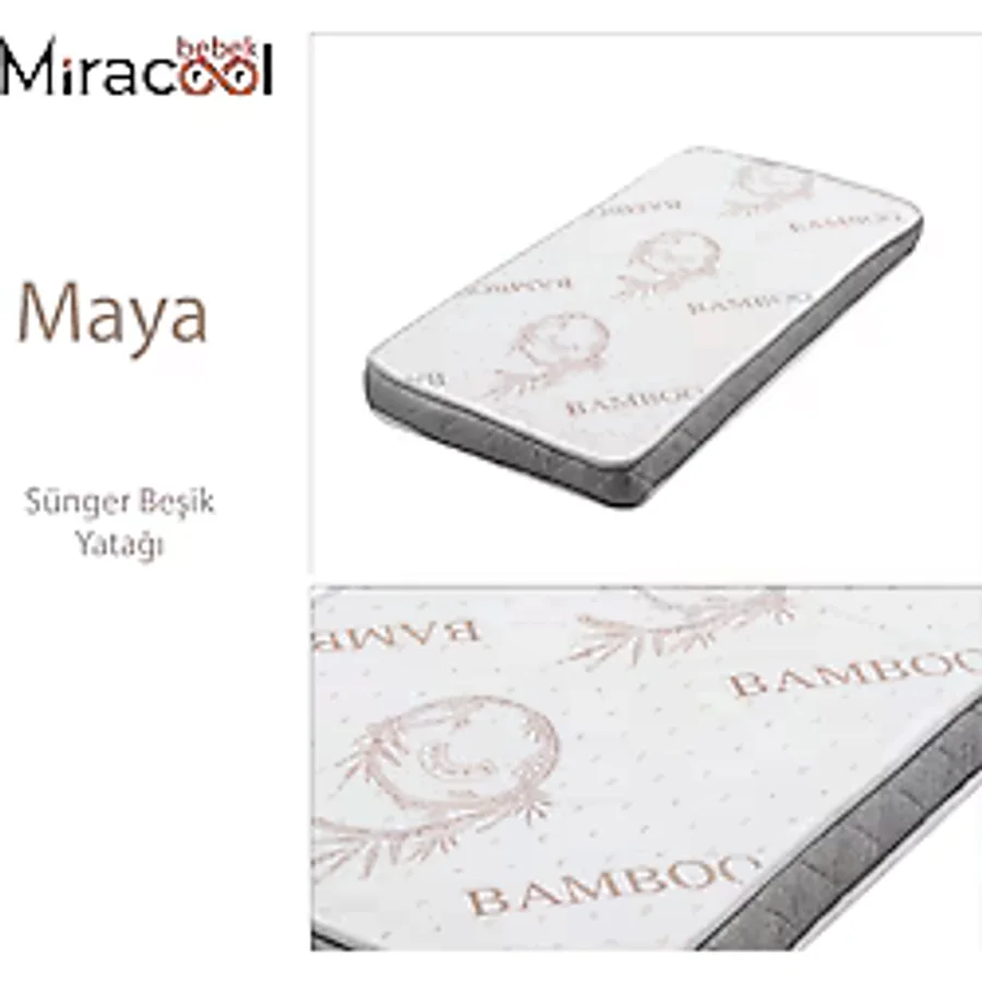 Bambo Maya Beşik Yatağı 70x110cm Bebek Yatak Oyun Parkı Yatak