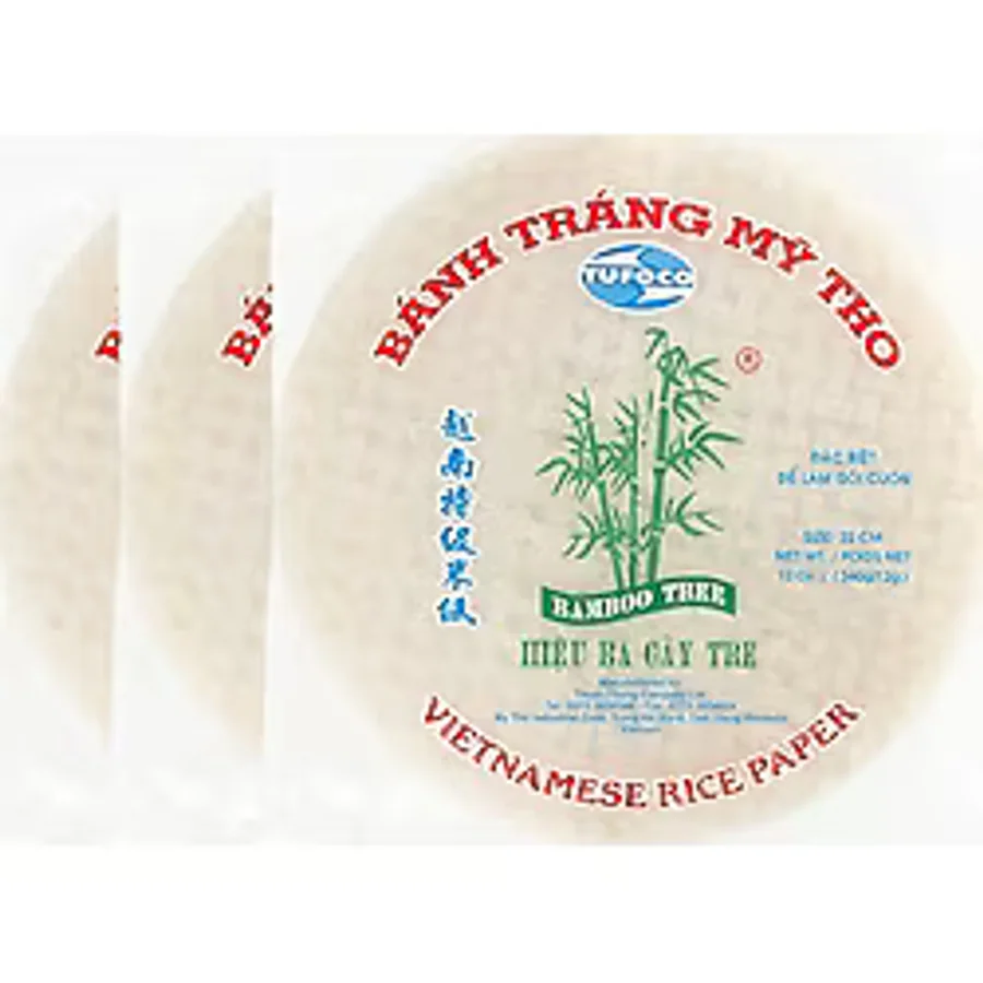 Bamboo Tree Tufoco Glutensiz Pirinç Yufkası (Pirinç Kağıdı) 22Cm 340G X 3 Adet