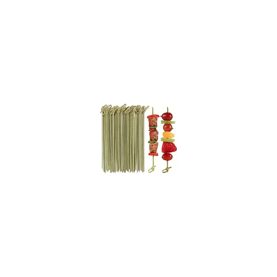 Bambu Kokteyl Çubukları, 50 Adet Kanepeler ,mezeler,parti Malzemeleri 15 Cm (YEŞİL)