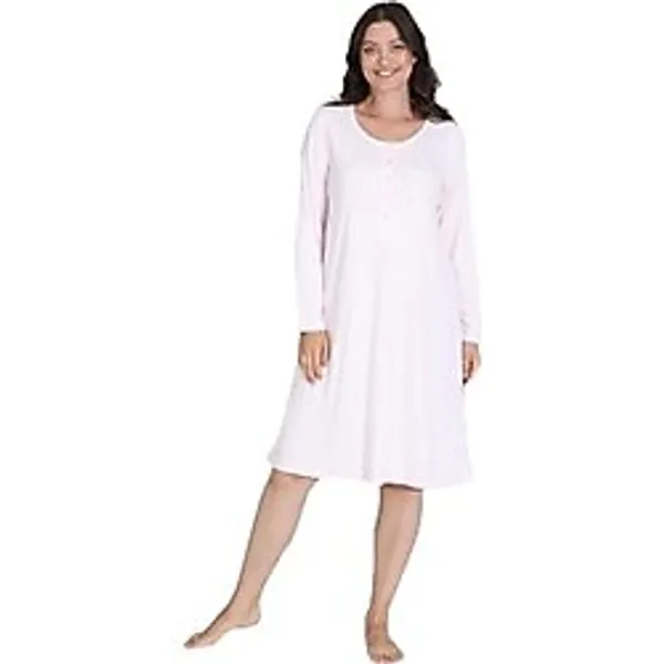 Bambu Uzun Kol Hamile Lohusa Gecelik Elbise 30284-30287 Pembe