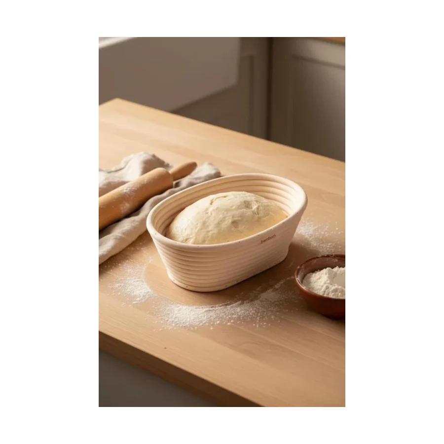 Bambum Puder - Ekmek Mayalama Sepeti Oval 21 cm