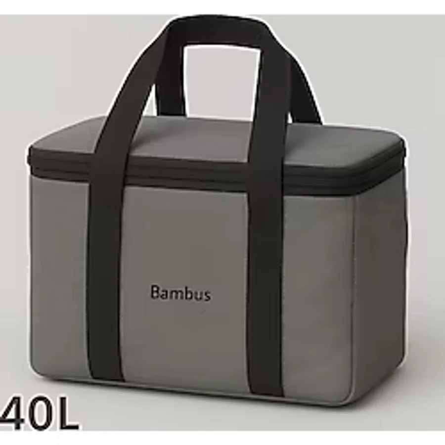 Bambus Home Termal Çanta 40 Litre Termos El Çantası Buzluk Piknik Çantası - Gri