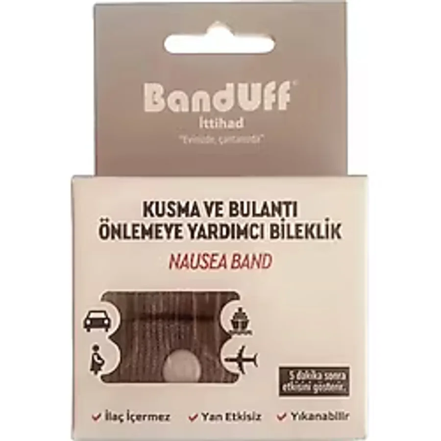 Banduff Kusma Ve Bulantı Önleyici Bileklik - Yetişkin / Gri