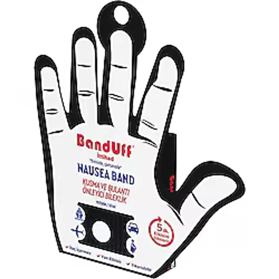 Banduff Kusma Ve Bulantı Önleyici Bileklik Yetişkin Siyah