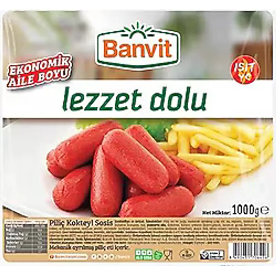 Banvit 1 kg Kokteyl Piliç Sosis