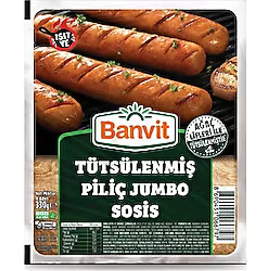 Banvit 330 gr Tütsülenmiş Piliç Jumbo Sosis