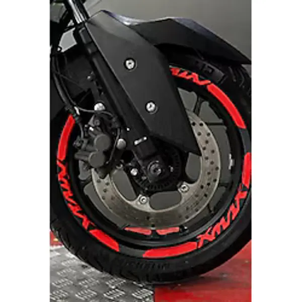 Banxtre Yamaha XMAX Motosiklet için 12 Parça Jant Şeridi Sticker Seti (2 Janta da Yeterli) (Kırmızı)