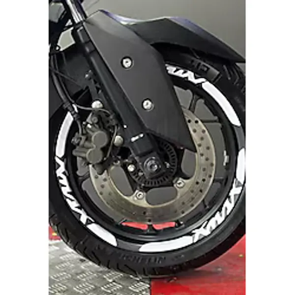 Banxtre Yamaha XMAX Motosiklet için 12 Parça Jant Şeridi Sticker Seti (2 Janta da Yeterli) (Beyaz)