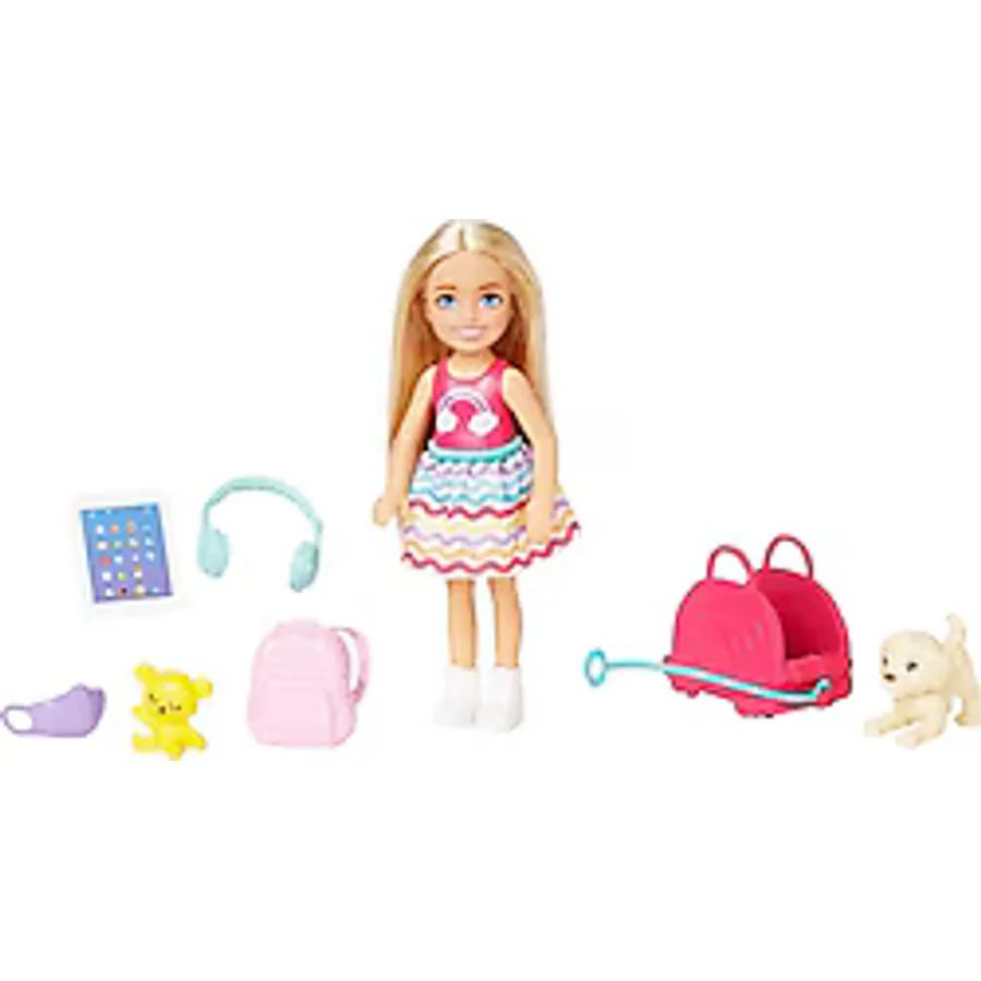 Barbie Chelsea Seyahatte Bebek ve Aksesuarları HJY17
