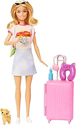 Barbie Köpeği ile Seyahatte Bebeği ve Aksesuarları HJY18