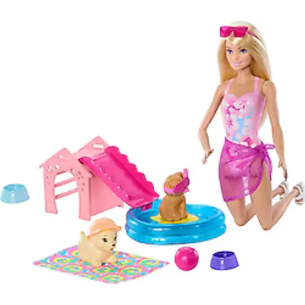 Barbie Köpekçikle Havuz Partisi Oyun Seti JBF35