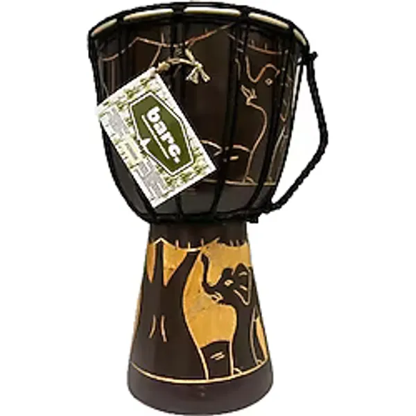 BARC AHŞAP DJEMBE OTANTİK ÇALGI 006 30CM MAHONI AGACI KEÇİ DERİSİ DARBUKA DEKORATİF DAVUL