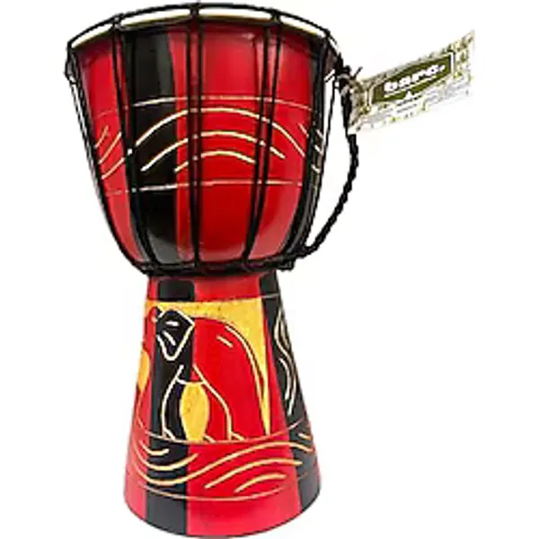 BARC Ahşap Djembe Otantik Çalgı, 30 cm, Mahoni Ağacı, Keçi Derisi, Darbuka Davul