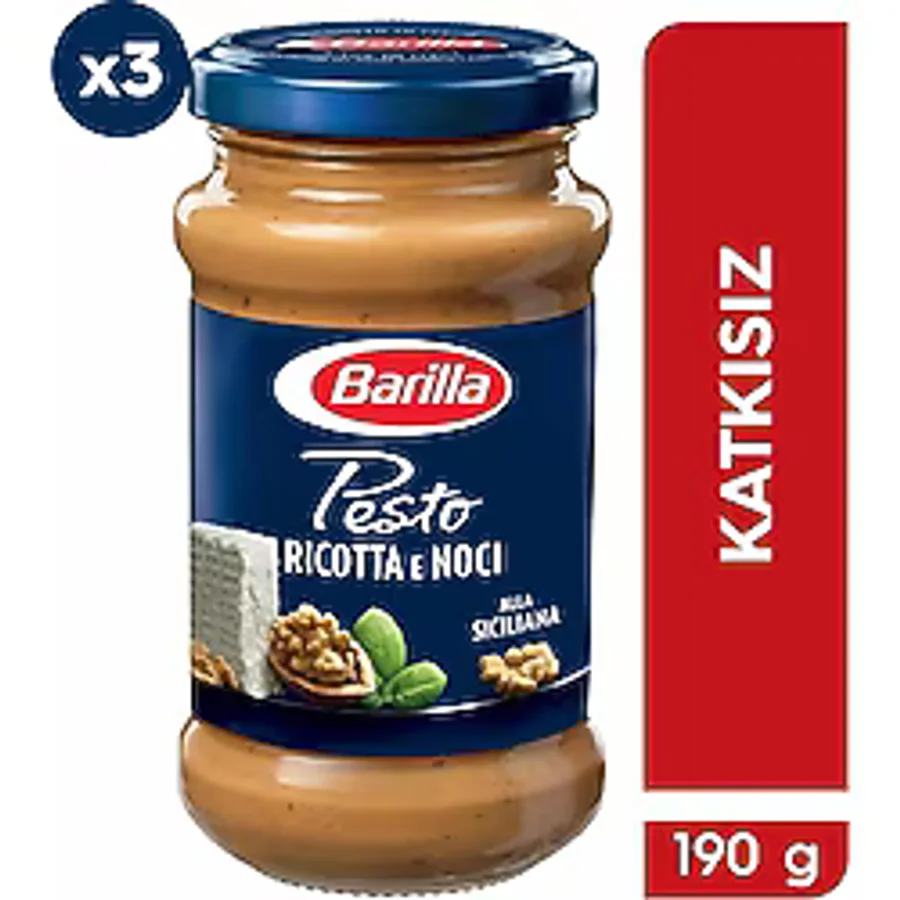 Barilla Cevizli Pesto (Pesto Ricotta E Noci) Makarna Sosu 190 gr x 3 'lü - 570 gr
