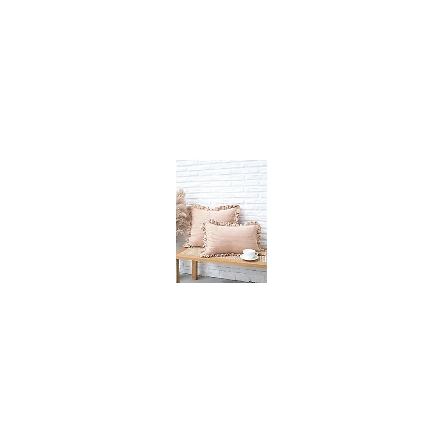 Barine Linen Gauze Keten Kırlent Kılıfı Bej 45x45