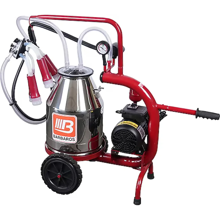 BARTECH Yaprak Model Tek Inek Sağım Tek Güğüm Süt Sağım Makinesi Yağlı Pompa Aleminyum Güğüm