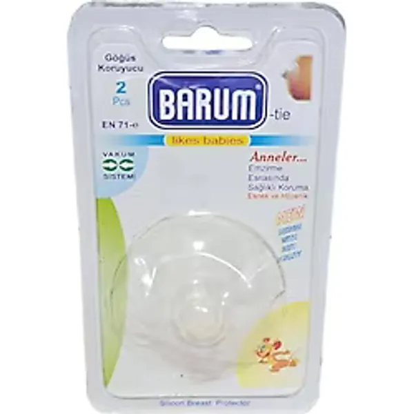Barum 2'li Silikon Göğüs Koruyucu Uç Seti - Emziren Anneler İçin Çatlak Karşıtı, Doğal Temas Sağlayan İnce Silikon Meme Ucu Koruyucusu