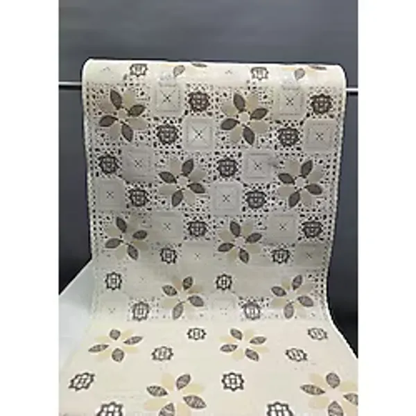 Başak Ev Tekstili 50 cm PVC Küpür Raf Örtüsü Dantel Görünümlü Kaymaz Dolap İçi Örtüsü