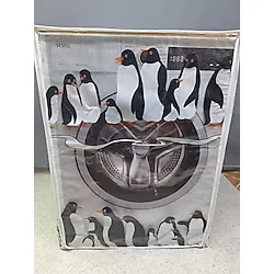 Başak Ev Tekstili Fermuarlı Çamaşır ve Kurutma Makinesi Örtüsü [penguen Desenli] - Şeffaf