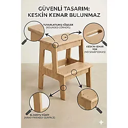 Basamaklı Mutfak Tabure Merdiven - Ahşap