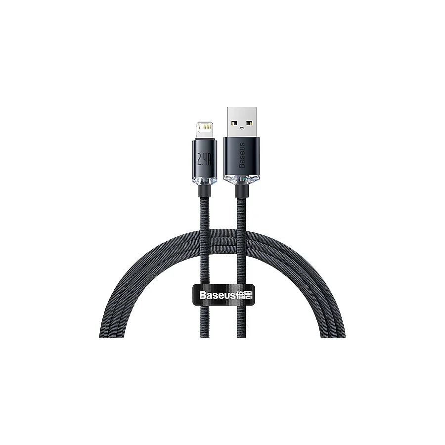 Baseus Crystal Shine 1.2 m USB to Lightning Hızlı Şarj Kablosu
