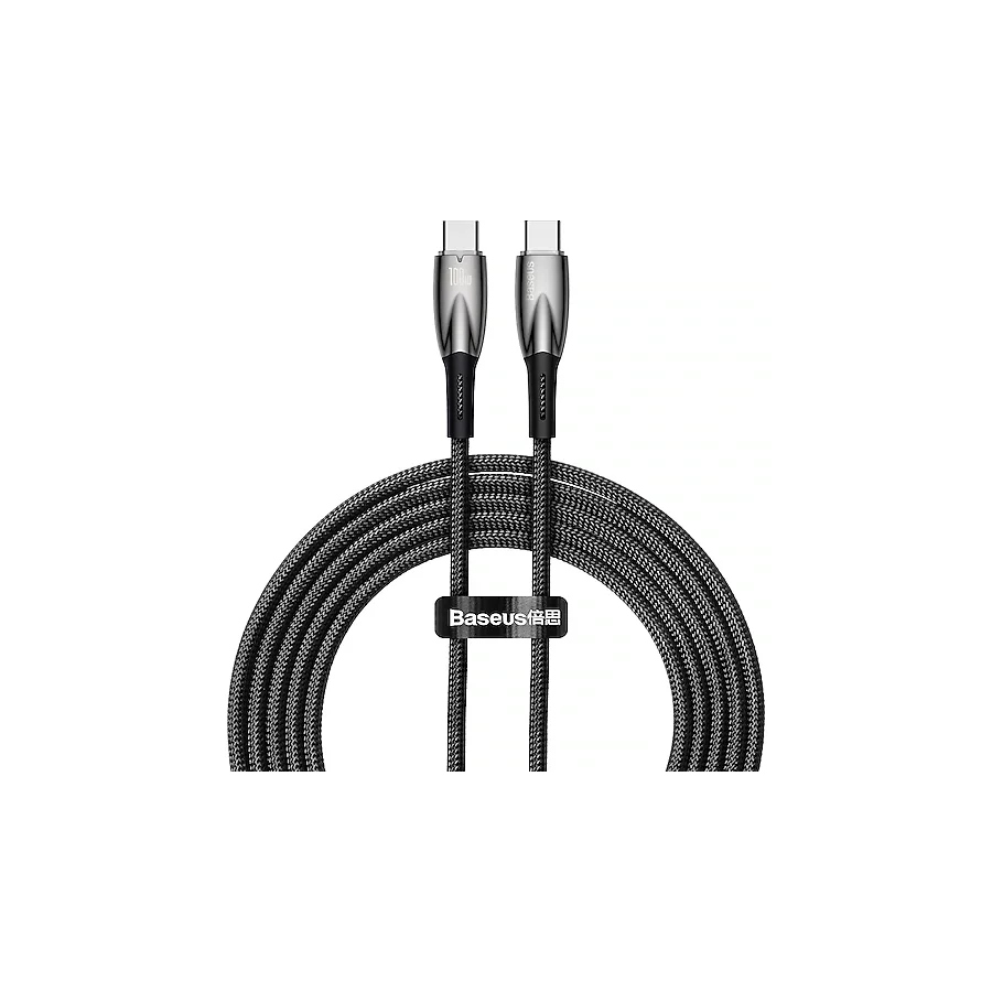 Baseus Glimmer Series 100 W Siyah 1 m Type-C to Type-C Hızlı Şarj Kablosu