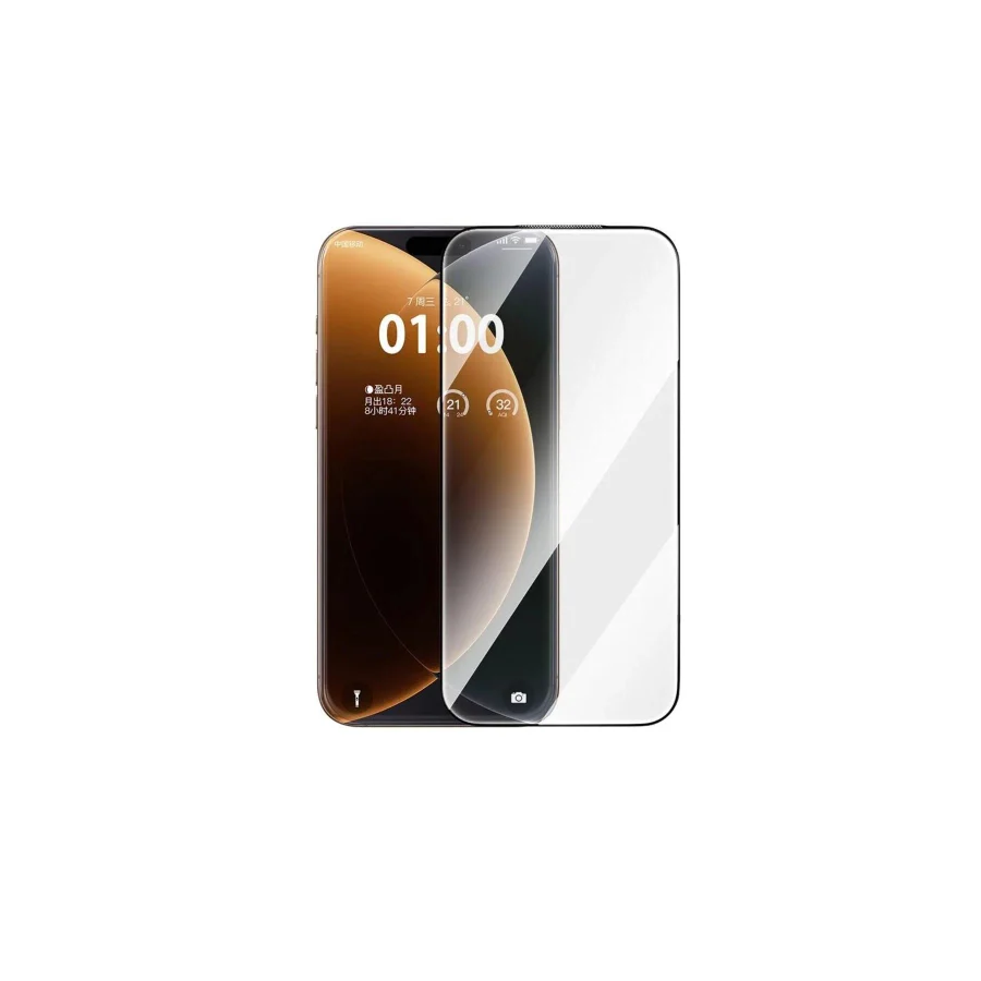 Baseus Impact Anti-Reflective HD İphone 17 Pro Max Temperli Cam Ekran Koruyucu