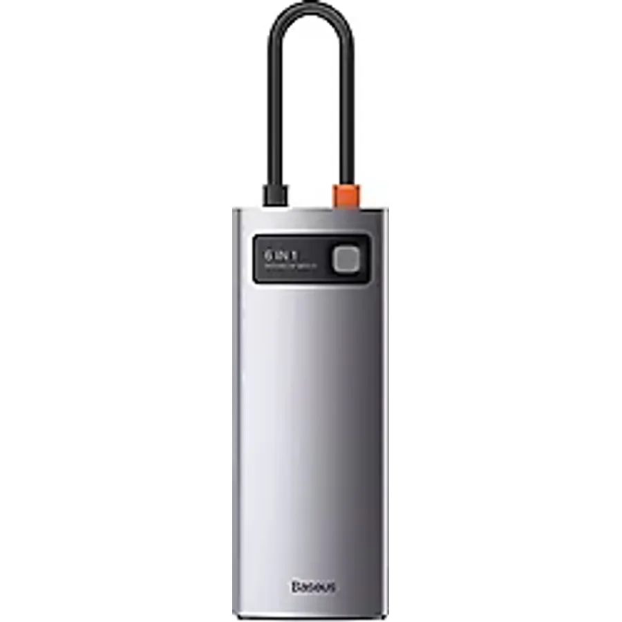 Baseus Metal Gleam Series 6in1 CAHUB-CW0G Type-C Hub Laptop Docking Station