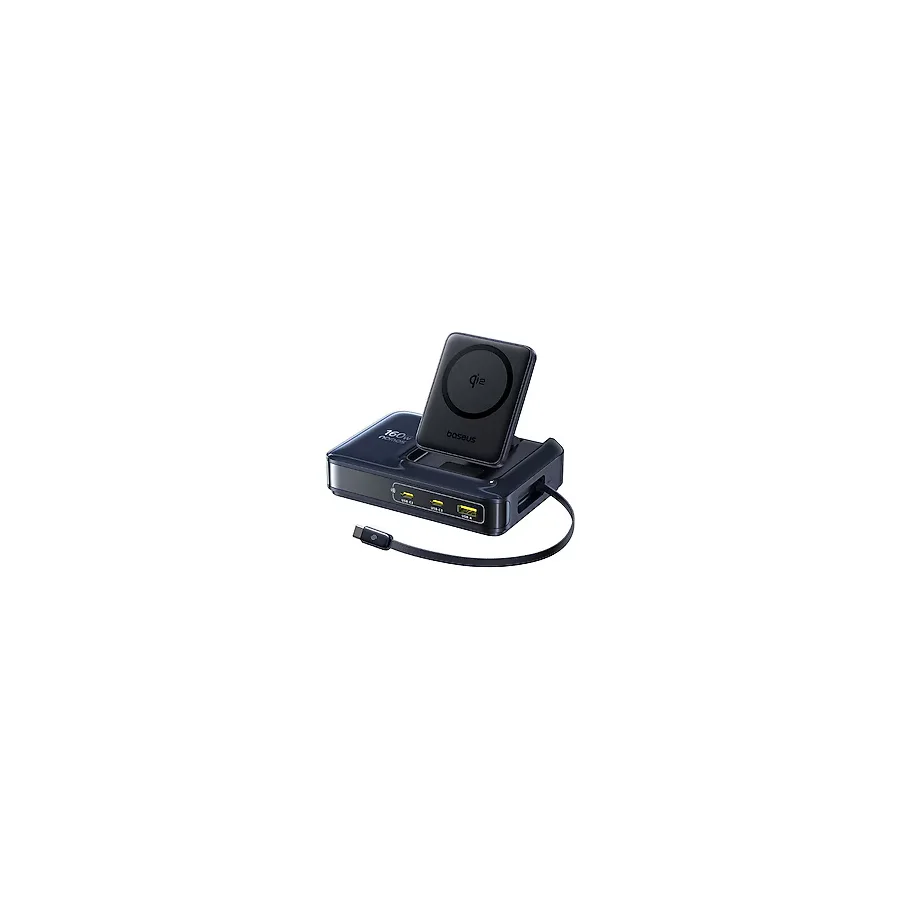 Baseus Nomos NH21 160 W 5in1 MagSafe Kablosuz Hızlı Şarj Aleti