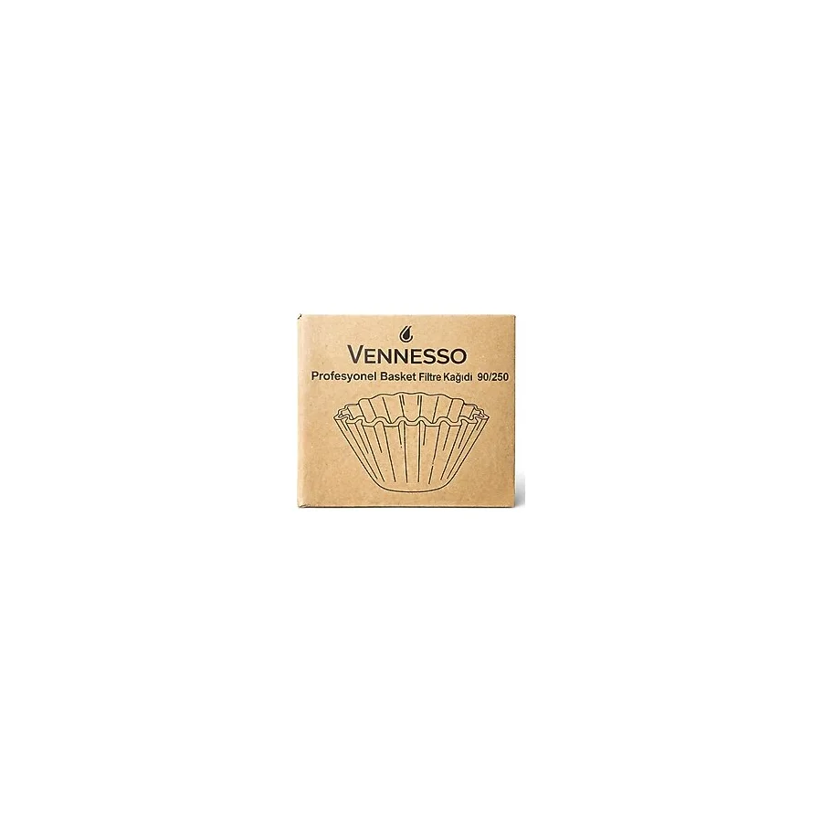 Basket Filtre Kağıdı 90/250, Beyazlatılmamış Virgin Pulp, Doğal Kahverengi, Filtre Kahve Maki