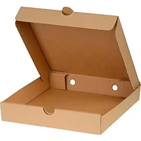 Baskılı E Dalga Kare Kıymalı Peynirli Pide Kutusu Kraft Karton - 26X26X4 Cm. - 100 Adet