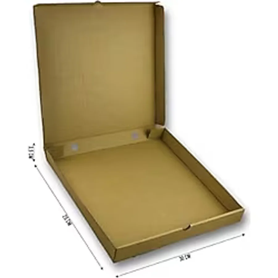 Baskısız Kraft Pizza Kutusu 30x30x3,5cm (Orta Boy) 50 Adet