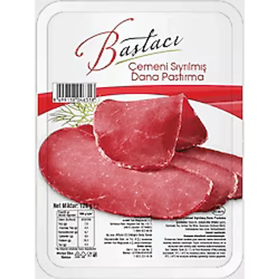 Baştacı 120 gr Çemensiz Dana Pastırma