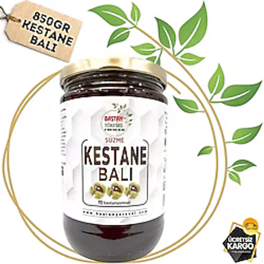 Baştan Yöresel Tekke Köyü Kestane Balı 850 gram Glikoz ve Şeker İçermeyen Sağlıklı Ürün - 1 kg