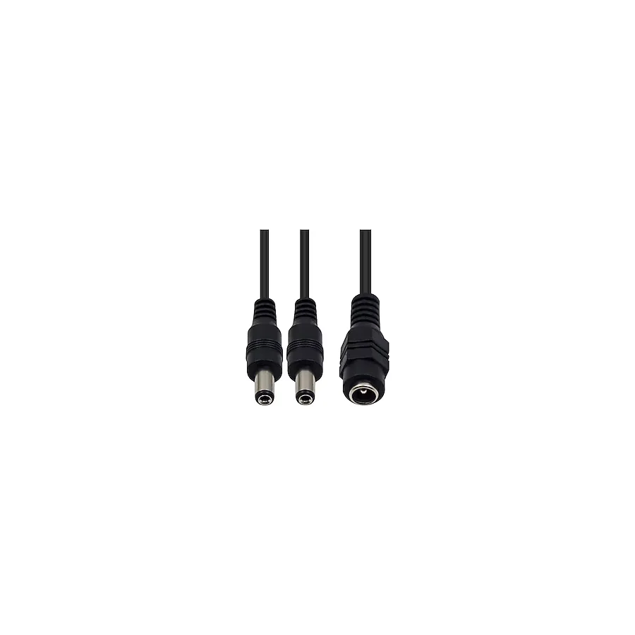 Bastore 2Li Dc Adaptor Coklayici Kablo 5.5x2.1Mm - 1 Disi 2 Erkek - Serit Led Cctv Power Jack - 40Cm
