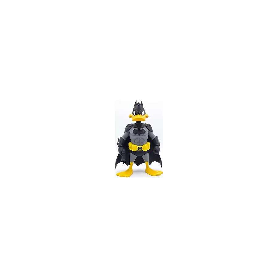 Batman Temalı Dekoratif Ördek Figürü Süper Kahraman Biblo Masa & Ofis Süsü - Sarı-Siyah Çizgili