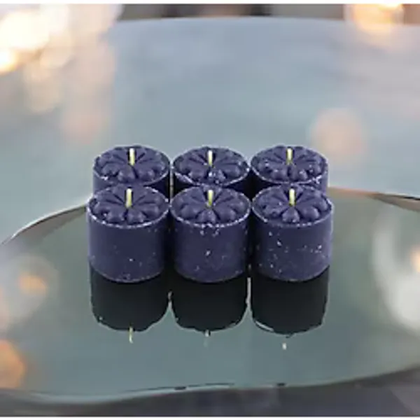 Baton Mum Mini 6'lı Siyah Silindir Dekoratif Mumu Kandil Hediyelik Fitilli Mumlar Şamdan Kokusuz Siyah