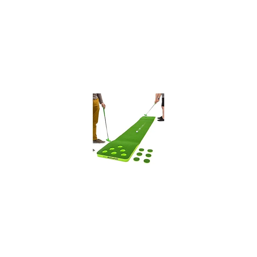 Battleputt Golf Sopası Oyunu, 2'si 2 Arada Pong Tarzı Oyun, 28 cm Putting Green, 2 Golf Topu - Option-1