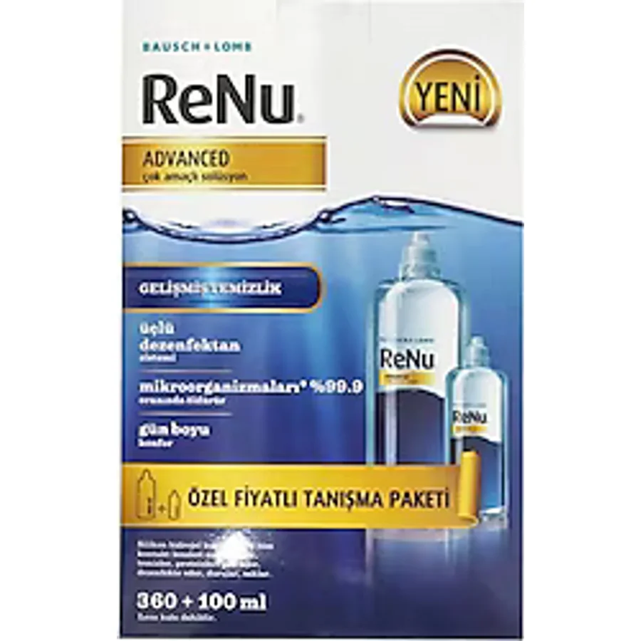 Bausch & Lomb Renu Advanced Tanışma Paketi 360 ml + 100 ml Lens Solüsyonu