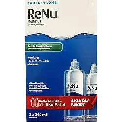 Bausch + Lomb Renu Multiplus Çok Amaçlı Lens Solüsyonu 2 x 360 ml Temizleme ve Nemlendirme