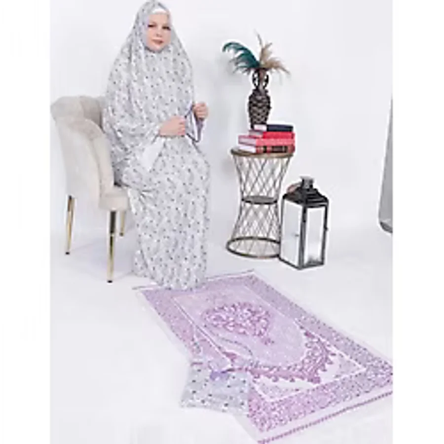Bav Butik Ayvitrin Anne Kız Tesettür Alt Üst Tam Takim Lila