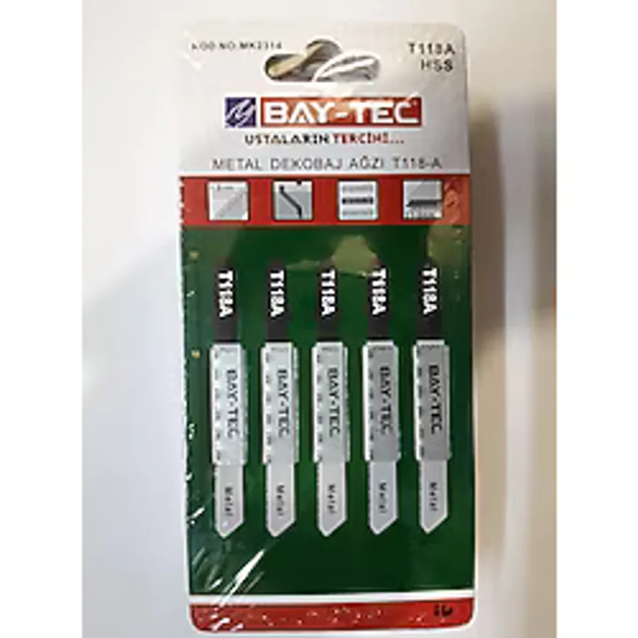 Bay Tec Dekopaj Testere Ağzı T118 Metal 5 Li