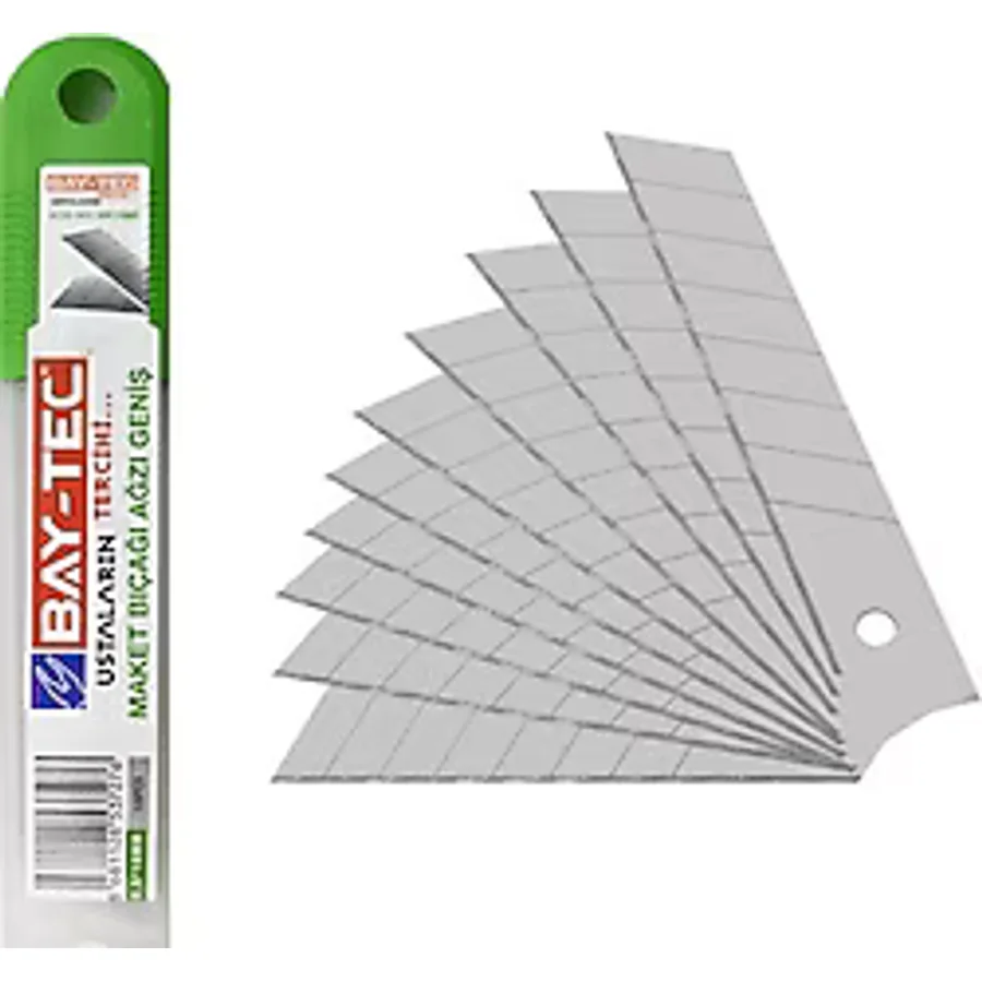 Bay-Tec MK1560 18 mm 10 Adet Maket Bıçağı Ucu