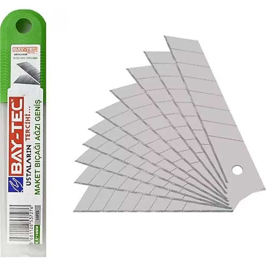 Bay-Tec MK1560 18 mm 10 Adet Maket Bıçağı Ucu