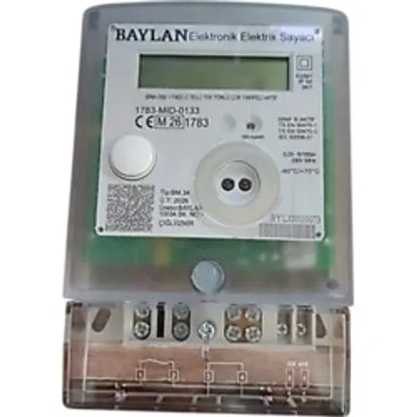 BAYLAN MONOFAZE DİJ.ELEKTRİK SAYACI HABERLEŞMELİ