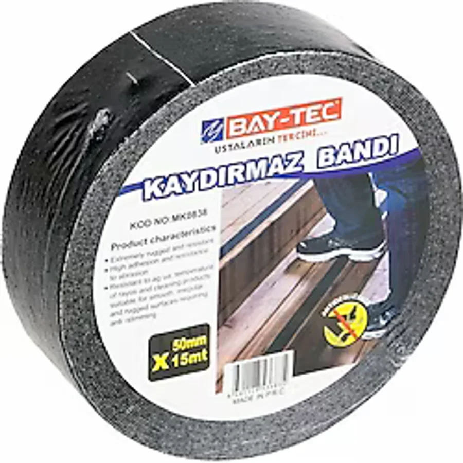Baytec Merdiven Kaydırmaz Bant Siyah 50mm x 15mt MK0836