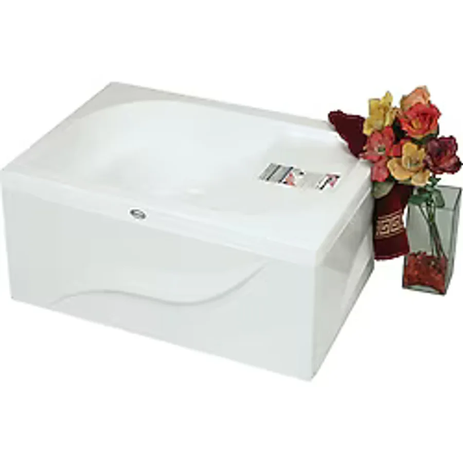 Baytown Oturmalı Mini Dikdörtgen Küvet 105x70, H43 (Gövde + Metal Ayak + Ön-yan Panel)