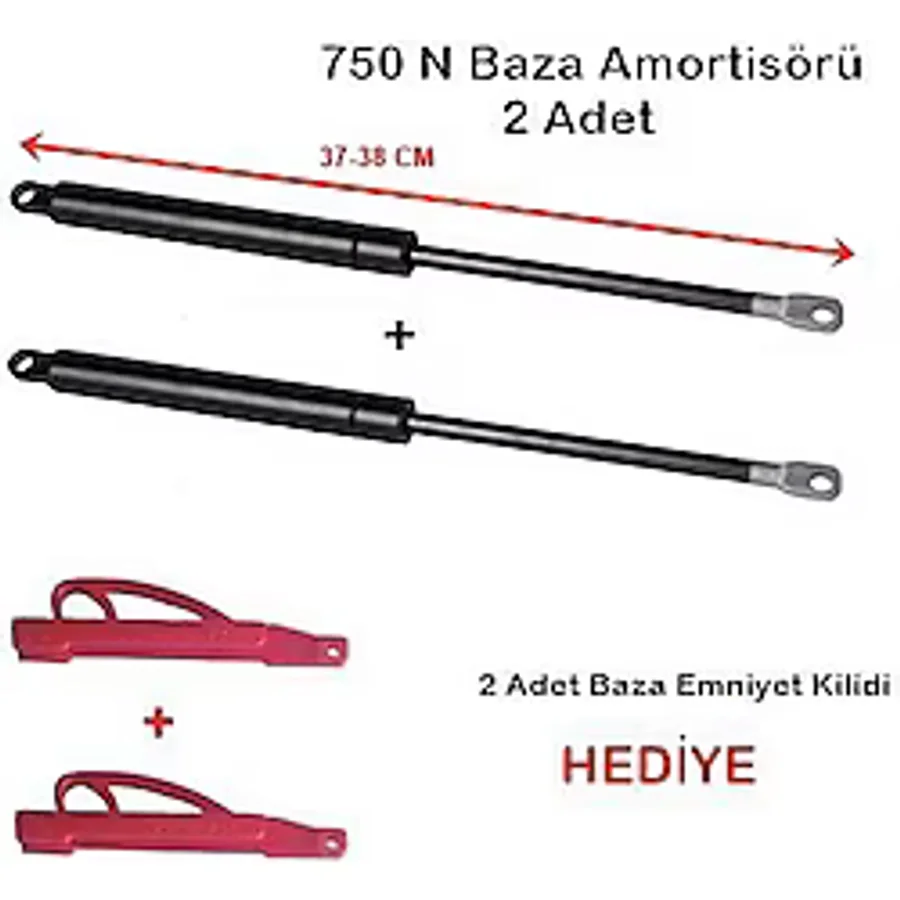 BAZA AMORTİSÖRÜ GASAN MARKA 750N ,2 ADET BAZA PİSTONU