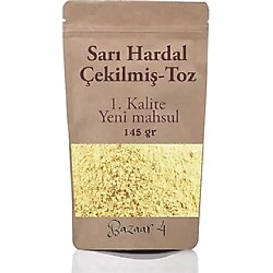 Bazaar 4 Sarı Hardal Tozu 145 Gr 1.Kalite Taze Yeni Mahsül